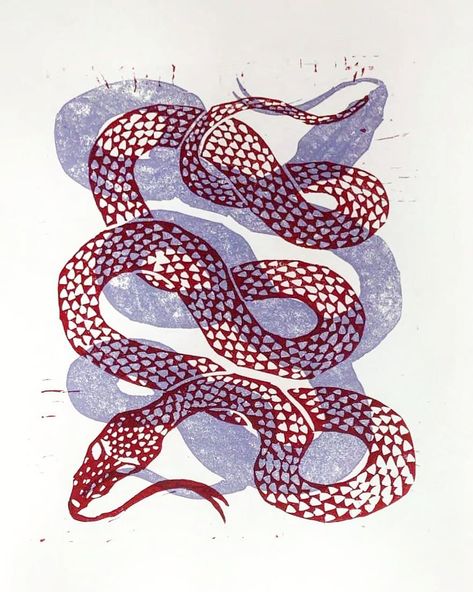 Snake Lino Print, Snake Linocut, Snake Graphic Design, Snake Artwork, Snake Poster, Linocut Illustration, Etching Printmaking, Snake Illustration, Serpent Snake