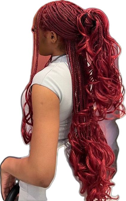 red french curl braids black women hair styles knotless braids black beauty hair inspo French Braids Black Hair, Red Box Braids, French Curls, Medium Hair Braids, French Curl, Big Box Braids Hairstyles, French Braid Hairstyles, Quick Braided Hairstyles, Protective Hairstyles Braids