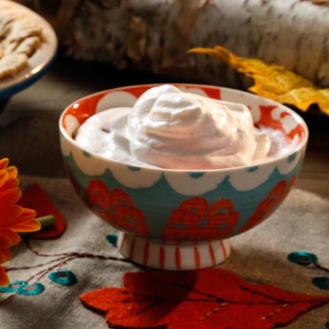 Cinnamon-Buttermilk Whipped Cream by Valerie Bertinelli Valerie's Home Cooking Recipes, Whipped Cream Recipes, Whipped Cream Recipe, Recipes With Whipping Cream, Buttermilk Recipes, Valerie Bertinelli, Food Network Canada, Whip Cream, Decadent Cakes