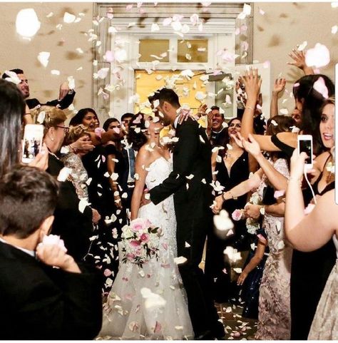 Rose Petal Toss for Ceremony Exit | Weddings, Wedding Ceremony | Wedding Forums | WeddingWire Petal Toss Wedding, Indoor Weddings, Flower Petals Wedding, Vintage Wedding Ideas, Petal Toss, Wedding Toss, Rose Petals Wedding, Wedding Send Off, Wedding Exits