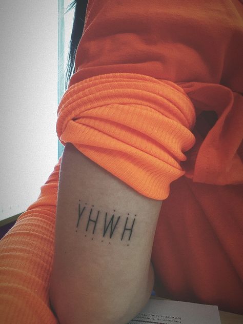 Yhwh Tattoo Ideas, Yhwh Tattoo Fonts, Yhwh Tattoo Hebrew, Yhwh Tattoos For Women, Trinity Tattoo Christian, Yahweh Tattoo, Yeshua Tattoo, Tattoos Christian, Yhwh Tattoo