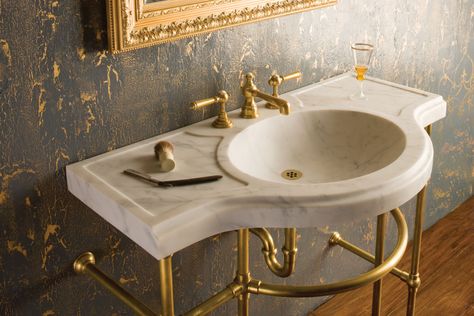 Sunshine Bathroom, Palmer Industries, Chinoiserie Bathroom, Classic Bathrooms, Accessible Bathrooms, Marble Bathroom Sink, Sink Legs, Ada Bathroom, Console Sink