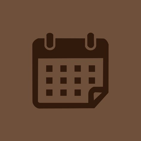 Dark Academia App Icons Calendar, Dark Brown Calendar Icon, Brown Calendar Aesthetic, Evermore App Icons, Brown App Icons Calendar, App Shortcut Pictures, Brown Calendar Icon, Evermore Homescreen, Dark Brown Icons