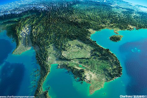 Legal advice in Myanmar - Charltons Myanmar Vietnam Voyage, Physical Geography, Terrain Map, Rpg Map, World Geography, Satellite Image, Space Pictures, Relief Map, Earth From Space