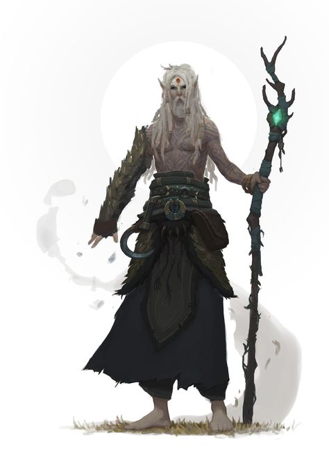 ArtStation - Dru., Ilya Bodaykin Dnd Druid, Dark Sun, Illustration Fantasy, Fantasy Races, Dungeons And Dragons Characters, Arte Fantasy, Fantasy Rpg, Fantasy Inspiration, Medieval Fantasy