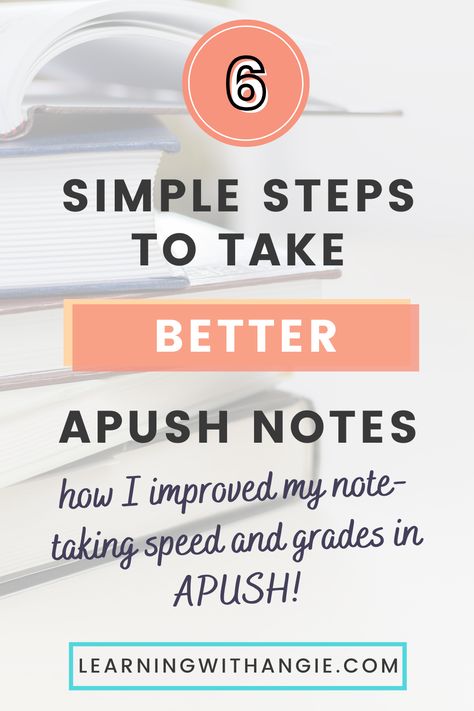 If you’re struggling in APUSH, check out this step-by-step guide on how to take notes in APUSH faster AND improve retention and class performance. Also, a free note-taking cheat sheet included to help you take and study notes more effectively! | ap classes tips, apush exam tips, high school junior year tips High School Junior Year, Apush Notes, Junior Year High School, Ap Classes, How To Take Notes, Ap Exam, Effective Studying, Ap Exams, Ap World History