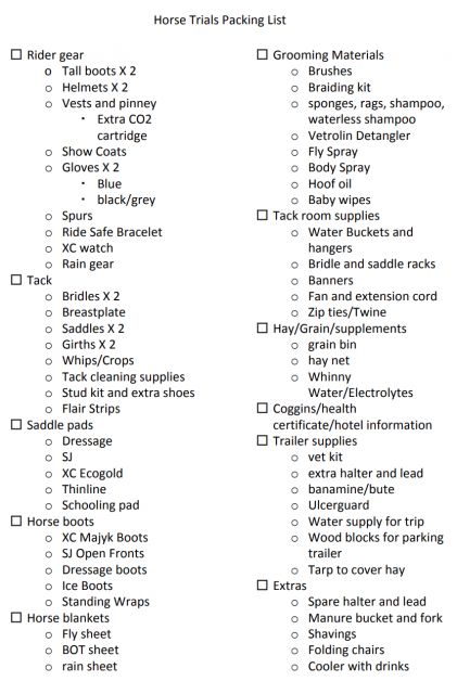 Horse Show Packing List Equestrian, Horse Show Prep List, Horse Camping Checklist, Horse Essentials List, Horse Show Packing List, Horse Checklist, Horse Show Checklist, Horse Packing, Horse Camping