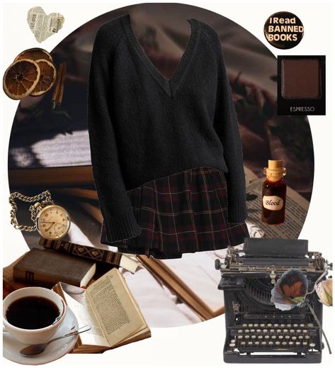 Writer Clothes Aesthetic, Writer Aesthetic Outfit, Writer Outfits Aesthetic, Writer Academia Aesthetic, Writer Outfits, Writer Clothes, General Outfit, Brown Png, Writer Aesthetic