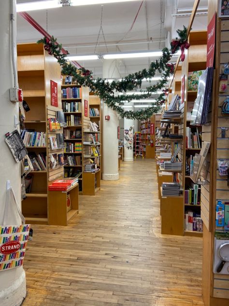 Christmas Bookstore, Strand Bookstore, Bookstore, Photo Wall, Stairs, Wall, Christmas, Quick Saves, Home Decor