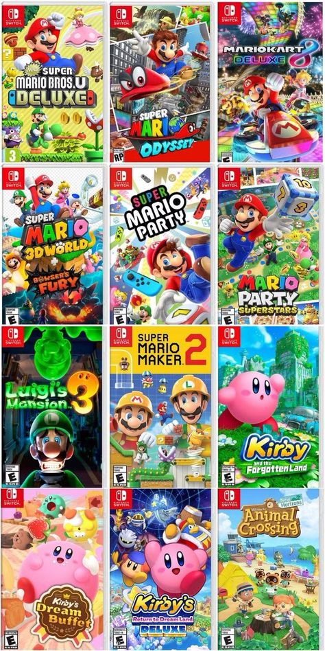 Kirby Games Nintendo, Nintendo Switch Games Collection, Nintendo Games Aesthetic, Nintendo Switch Aesthetic Games, Nintendo Switch Games Mario, Nintendo Switch Games Aesthetic, Nintendo Switch Aesthetic, Kirby Game, Mario Y Luigi