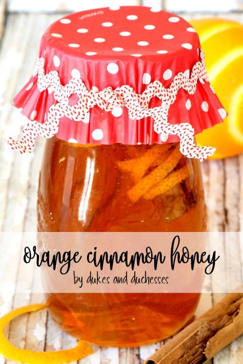 orange cinnamon honey recipe and gift idea Infused Honey, Cinnamon Honey, Honey Recipes, Honey And Cinnamon, Good Health Tips, In A Jar, Healthy Living Lifestyle, Healthy Nutrition, Nutrition Tips