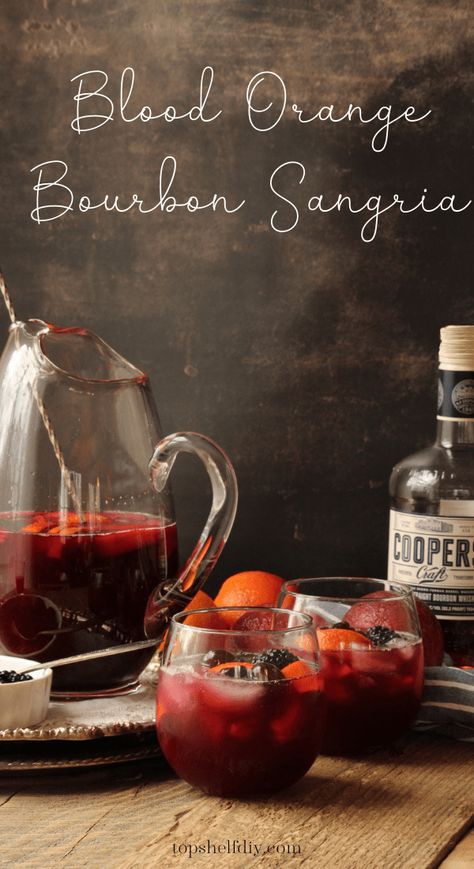 Bourbon Sangria, Tart Cherries, Shelf Diy, Bourbon Drinks, Wine Tasting Events, Boozy Drinks, Cocktail Recipes Easy, Fall Cocktails, Sangria Recipes