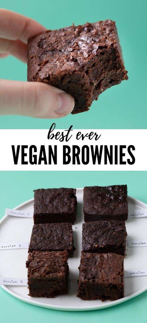 Fudgy Vegan Brownies, Best Vegan Brownies, Man Recipes, Dairy Free Brownies, Cheesecake Brownie, Vegan Brownies, Easy Gluten Free Desserts, Gooey Brownies, Good Recipe