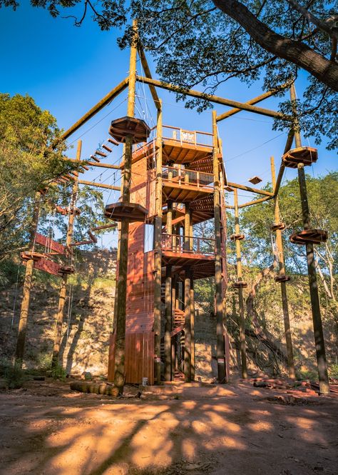 Find Ziplines, ATV Rides and a 3-Story Adventure Tower at This Park in Kapolei | Hawaii Magazine Kapolei Hawaii, Summer Camp Aesthetic, Hawaii Magazine, Climbing Tower, Wilderness Retreat, Atv Riding, Ropes Course, Camping Aesthetic, Backyard Playground