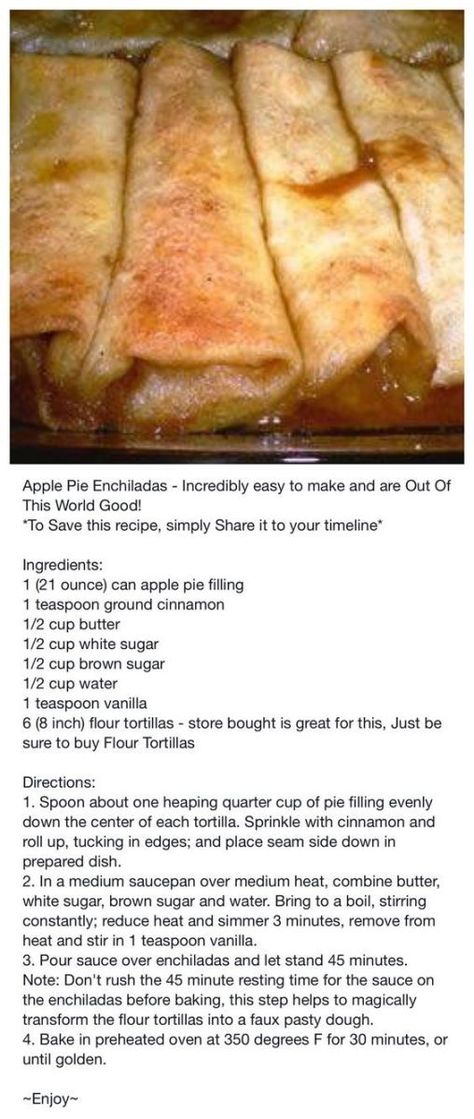 Apple Pie Enchiladas, Chin Hair, Turnover Recipes, Apple Recipes Easy, Apple Dessert Recipes, Apple Pie Recipes, Köstliche Desserts, Food Cakes, How Sweet Eats