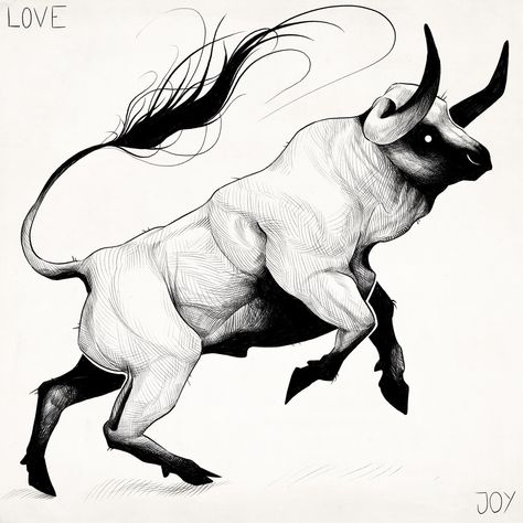 Lovejoy Art, Bull Tattoos, Creepy Tattoos, Tattoo Style Drawings, Desenho Tattoo, Dark Art Illustrations, Art Prompts, Animal Sketches, Anime Tattoos