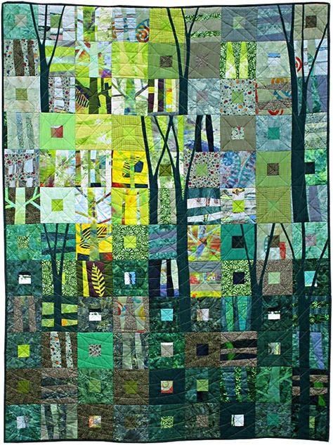 Green Venus by Helen Howes.  Quilt Fest 2015.  Contemporary Quilt (UK). Quirky Quilts, Themed Quilts, Quilt Hanging, Spirit Cloth, Anni Downs, Colchas Quilting, Contemporary Art Quilt, Tree Quilts, Improv Quilting