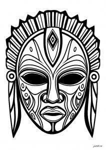 African Mask Drawing, Clay Mask Art, Snoopy Coloring Pages, African Art Projects, Drawing Nose, History Drawings, Coloring Pages Nature, Owl Coloring Pages, Art Project For Kids