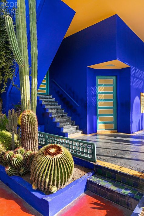 Jardin Majorelle by Yves Saint Laurent, Marrakech, travel photography, stock photography, travel images, travel pictures, travel photos,  travel inspiration, landscape photography,  travel photographer, 4corners images, Morocco architecture Koutoubia Mosque, Bahia Palace, Morocco Aesthetic, Moroccan Aesthetic, Marrakech Travel, Foto Top, Colorful Textiles, Morocco Travel, Marrakech Morocco