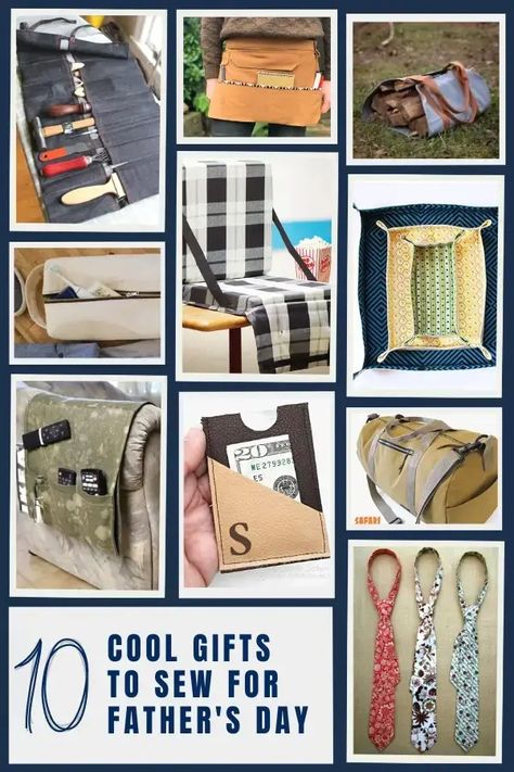 10 Cool Gifts to Sew for Father's Day - Sewing With Scraps Sewing Projects To Make For Men, Hand Sewn Gifts For Men, Practical Sewing Gifts, Sewing Projects For Men Gifts, Sewn Gifts For Men, Gifts To Sew For Men, Sewing Projects For Men, Sewing Gifts For Men, Diy Duffle Bag