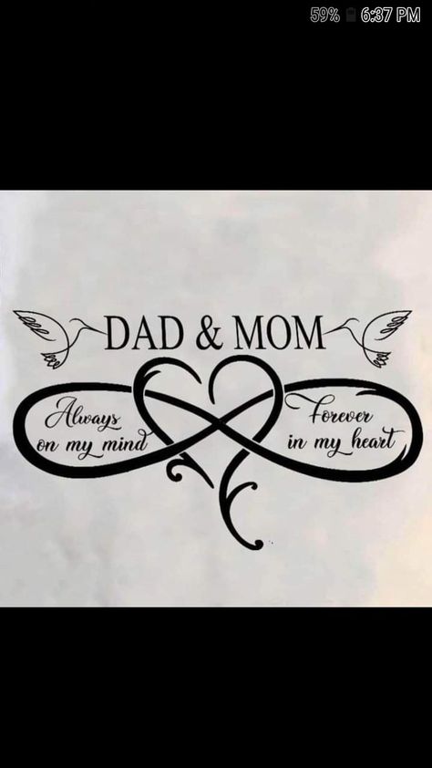 Memorial Heart Tattoo, Mum And Dad Tattoos, Memorial Tattoos Mom, Rip Tattoos For Mom, Tattoos For Dad Memorial, Memorial Tattoo Quotes, Memorial Tattoo Designs, Mom Dad Tattoo Designs, In Loving Memory Tattoos