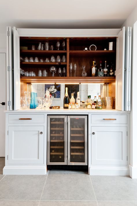 Interiors — COLLINS BESPOKE Drinks Unit, Orangery Interior, Boot Rooms, Dresser Bar, Sunset House, Home Bar Cabinet, Bar Build, Home Bar Rooms, Open Plan Kitchen Living Room