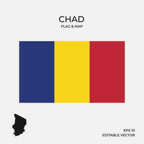 chad map and flag Chad Flag, Social Studies Projects, Flag Drawing, Social Studies, Vector Art, Pie Chart, Vector Free, Flag, For Free