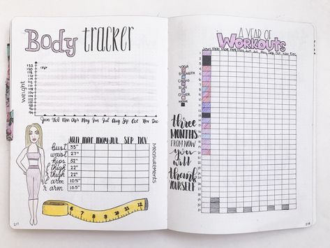 Weight Loss Page Ideas for Your Bullet Journal Bullet Journal Sport, Body Tracker, Planning Sport, Bullet Journal Health, Printable Bullet Journal, Bullet Journal Tracker, Health Journal, Mental Training, Bullet Journal Layout