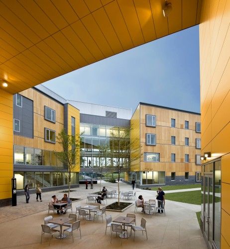 RWU north campus residence hall by perkins+will. RHODE ISLAND. School Floor Plan, North Campus, Luxury Landscaping, University Architecture, Residence Hall, Student House, Student Accommodation, Education Architecture, College Campus