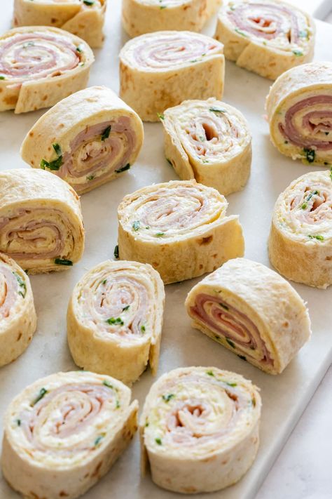 Turkey Pinwheels Gluten Free Roll Ups, Weight Watcher Pinwheels, Turkey Pin Wheels Appetizers, Pinwheel Tortilla Wraps Roll Ups, Easy Rollups Appetizers, Pinwheel Sandwiches Cream Cheese, Picnic Roll Ups, Ham Turkey Pinwheels, Hand Held Wedding Food