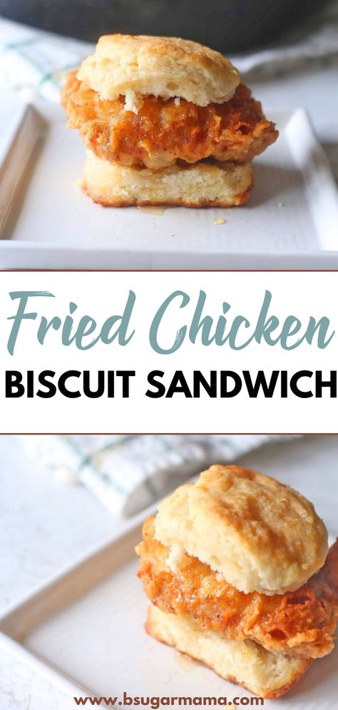 Chicken And Busicuts Recipe, Biscuit Breakfast Sandwich, Fried Biscuits, Biscuit Breakfast, Chicken Biscuit, Chicken Breakfast, Biscuit Sandwich, Buttermilk Chicken, Chicken And Biscuits