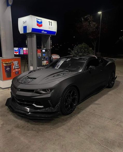 Matte Color Cars, Cool Mustangs, Matte Black Hellcat, Blacked Out Camaro, All Black Cars, Black Muscle Cars, Custom Hellcat, Custom Luxury Cars, Cars With Names