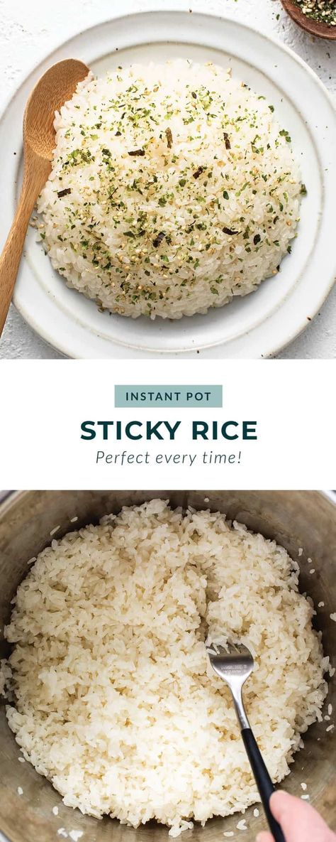 Make this Instant Pot sticky rice and serve it with a protein, in a sushri Air Fryer Vegan, New Meal Ideas, Teriyaki Chicken Stir Fry, Spicy Tuna Roll, High Carb Foods, Instant Rice, Savory Muffins, Burritos Recipe, Star Food