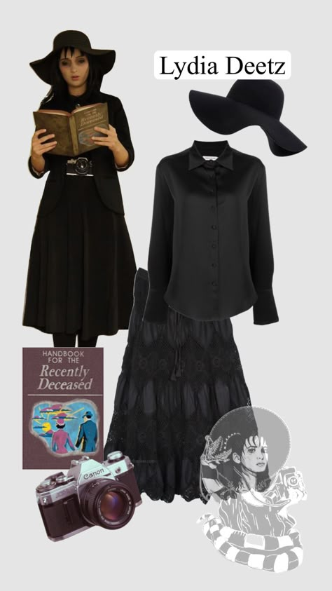 Lydia Beetlejuice Costume, Beetlejuice Costume Diy, Beetlejuice Outfits, Lydia Deetz Costume, Lydia Deetz Cosplay, Beetlejuice Halloween Costume, Epic Halloween Costumes, Lydia Beetlejuice, Iconic Halloween Costumes