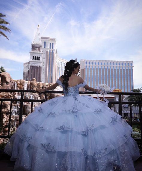 Big Puffy Quinceanera Dresses, White With Blue Quinceanera Dresses, Blue Quince Aesthetic, Gray Blue Quinceanera Dresses, Blue Quinceanera Theme Dresses, Ice Blue Quinceanera Dresses, Blue Quinceanera Dresses Cinderella, Periwinkle Quinceanera Dress, Quinceanera Dresses Ideas