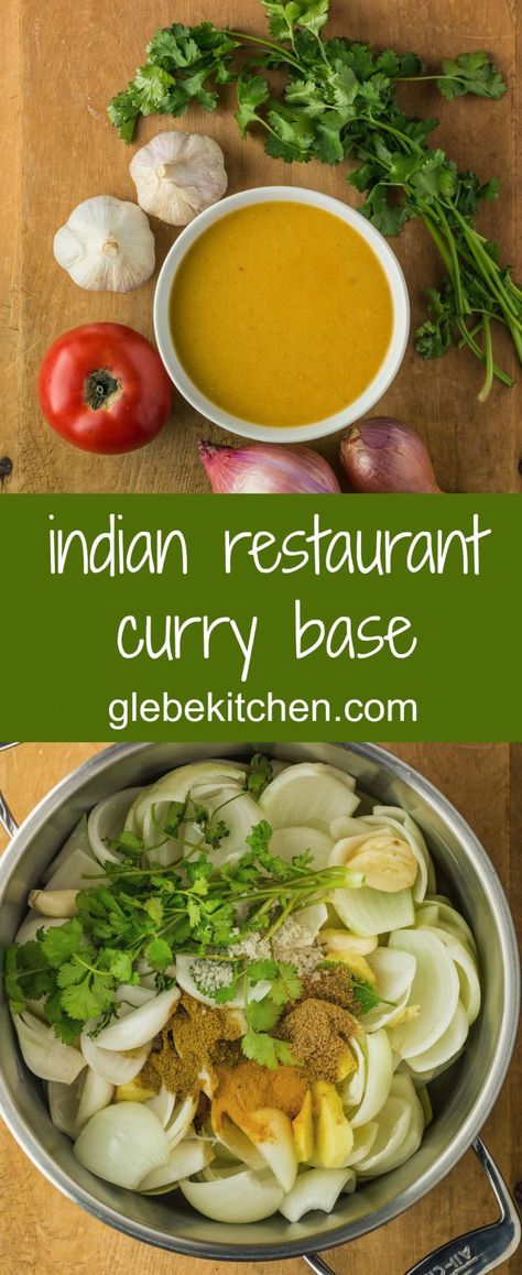 Indian restaurant curry base is at the heart of indian restaurant curry Curry Base Recipe, Curry Base, Tandoori Masala, Recipe Indian, Curry Dishes, India Food, Indian Curry, Indian Restaurant, Indian Spices