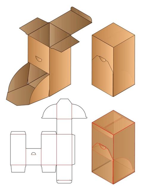 Paper Bag Packaging, Box Packaging Templates, Templat Kotak, Packaging Die Cut, Pola Kotak, Packaging Idea, Tea Packaging Design, Paper Box Template, Cafe Shop Design