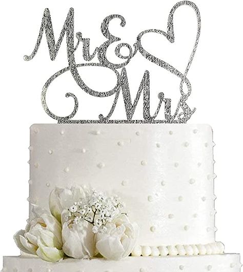 Bride And Groom Sign, Crystal Cake Topper, Bridal Shower Cupcakes Toppers, Mr And Mrs Cake Topper, Bride Cup, Silver Cake Topper, Mr And Mrs Cake, Groom Sign, Silver Wedding Cake