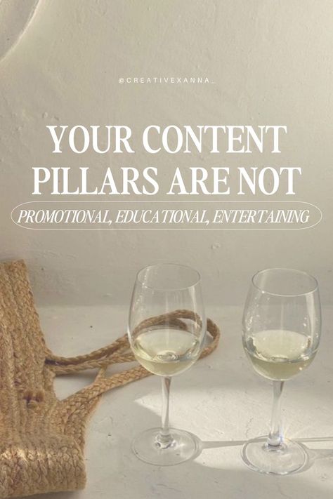 The popular idea that promotional, educational, and entertaining are the 3 content pillars makes NO sense. Read this post to learn why as well as discover better examples of content pillars for your business. // small business content ideas, business social media posts, social media for business Content Pillar Ideas, Pillar Content, Content Pillars, Makes No Sense, Social Media Marketing Manager, Social Media Content Calendar, Social Media Marketing Content, Social Media Promotion, Social Media Services