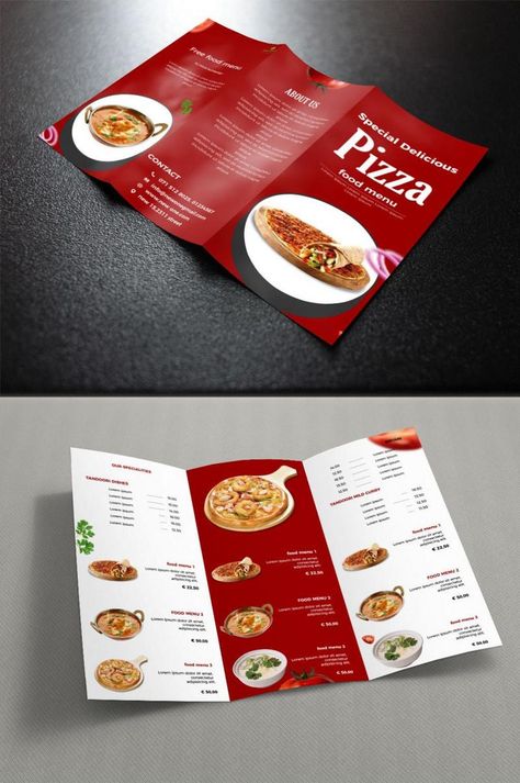 Homemade Cheese Pizza, Resturant Menu, Makanan Cepat Saji, Menu Brochure, Brochure Food, Brochure Format, Restaurant Advertising, Custom Menu, Menu Designs