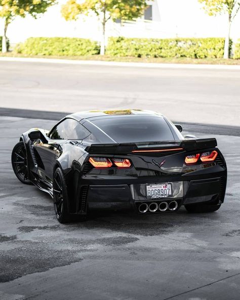 Widebody Corvette, Z06 Corvette, Corvette C7 Z06, Black Corvette, Old Corvette, C7 Stingray, Donk Cars, Chevrolet Corvette C7, Chevrolet Corvette Z06