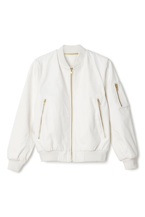 MA1 variation obsession. White and gold . . . Weekday | Whyred Teen Fashion, Fesyen Wanita, Fashion Wear, Look Cool, Jacket Style, Sweater Jacket, Jeans Style, Aesthetic Clothes, Fashion Inspo Outfits