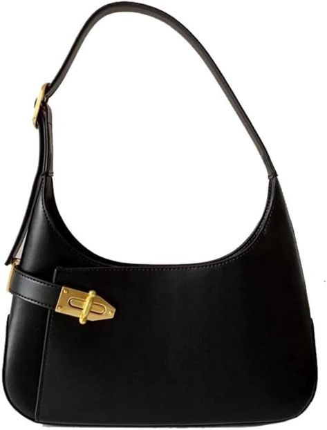 Shoulder Bag for Women Small Black Purse Mini Handbags PU Leather Underarm Bag - Present for Christmas, Birthday and Valentine: Handbags: Amazon.com Fashion Intern, Small Black Purse, Present For Christmas, Trendy Purses, Hobo Purse, Fame Dr, Leather Handbags Women, Black Purse, Underarm Bag