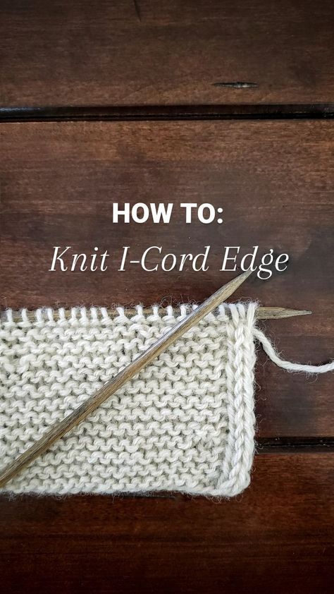 Natalya | Knitting Patterns & Knitwear | ♥️ HOW I KNIT: I-CORD EDGE ♥️ Happy Friday, friends! Looks like we're back to the Weekly Stitch series, now as videos. First it was long… | Instagram I Cord Edging How To Knit, Knitting I Cord Edge, Knit Icord Edge, I Cord Bind Off Knitting, I Cord Cast On, I Cord Edge Knitting, Icord Knitting Edge, Icord Knitting Projects, I Cord Knitting