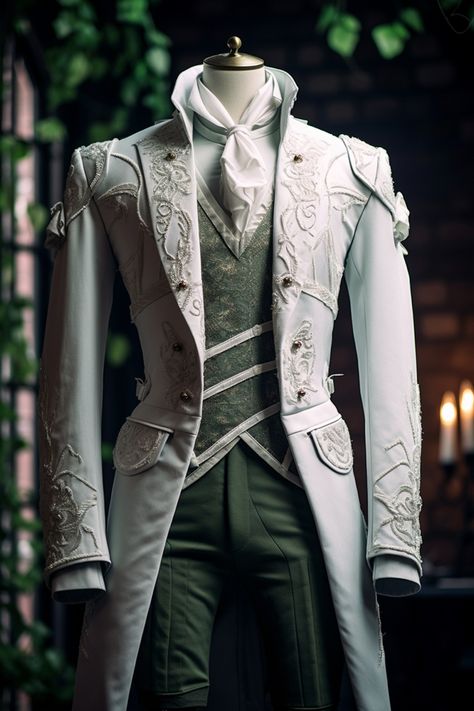 Fairytale Wedding Suit Men, Floral Male Outfit, Yule Ball Male Outfit, Bridgerton Suit Men, Fairytale Suit Men, Fairy Fashion Men, Elven Wedding Suit Men, Medieval Ball Outfit Male, Male Fansty Outfits