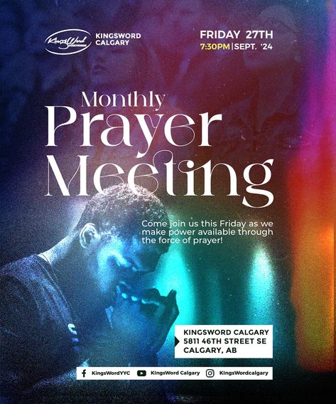 Prayer meeting flyer design #prayer #prayermeeting #flyer #flyerdesign #flyerdesigns #adobe #photoshop #lightroom Prayer Meeting Flyer Design, Meeting Flyer Design, Prayer Flyer Design, Prayer Background, Prayer Meeting, Church Graphics, Church Poster Design, Church Poster, Church Graphic Design