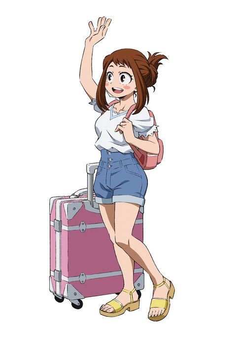 Uraraka Casual Outfit, Ochako Uraraka Casual Outfit, Digital Daydream, Ochaco Uraraka, No Mercy, Disney Rapunzel, Ochako Uraraka, Best Girl, Hero Costumes