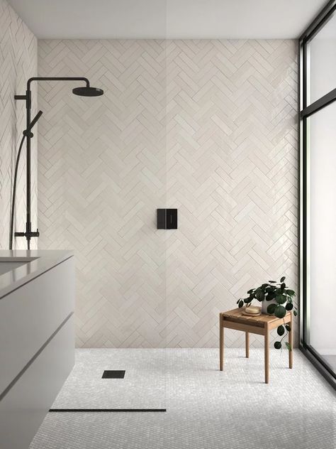 Edessa Brick Matte Ceramic Tile Matte Bathroom Floor Tiles, Ceramic Wall Tiles Bathroom, Bathroom Floor Tile Design Ideas, Neutral Bathroom Tile Floor, Classic Tile Bathroom, Brick Tile Bathroom, Bathroom Ceramic Tile Ideas, Bathroom Shower Floor Tile Ideas, Neutral Shower Tile