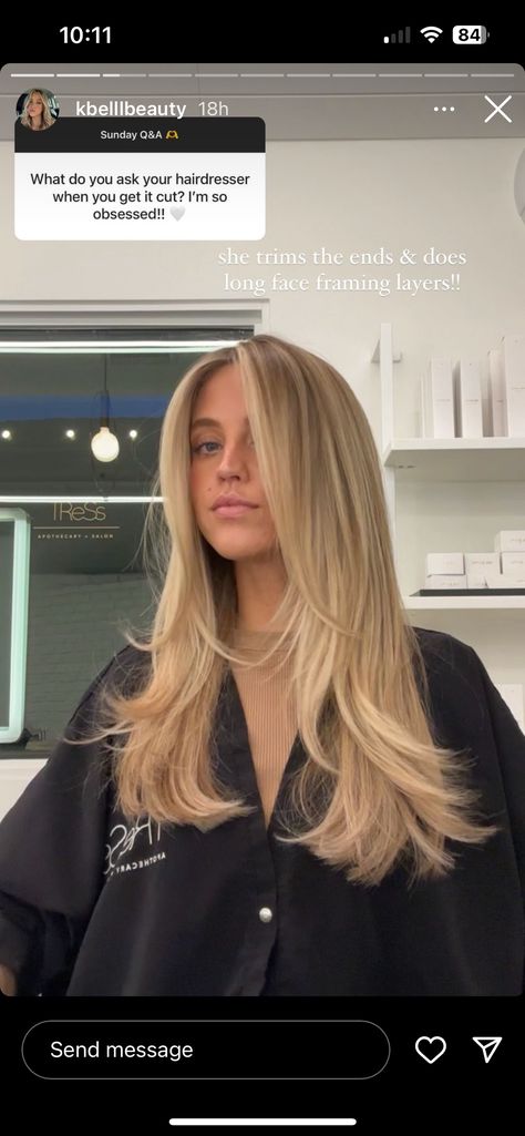 Natural Blonde Long Hair, Hair Extensions With Layers, Darker Blonde With Highlights, Natural Blonde Lived In, Long Lived In Blonde Hair, M Hairline Women, Face Framing Layers Long Hair Straight Haircuts, Platinum To Natural Blonde, Manageable Blonde Hair