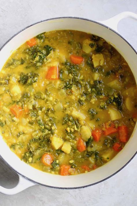 Vegetable Soup Immune Boost, Vegan Gut Healing Soup, Feel Better Soup Vegetarian, Healing Crockpot Soup, Crockpot Gut Healing Soup, Veggie Soup For Colds, Chemo Soup Recipe, Immune Support Recipes, Gut Healing Lentil Soup